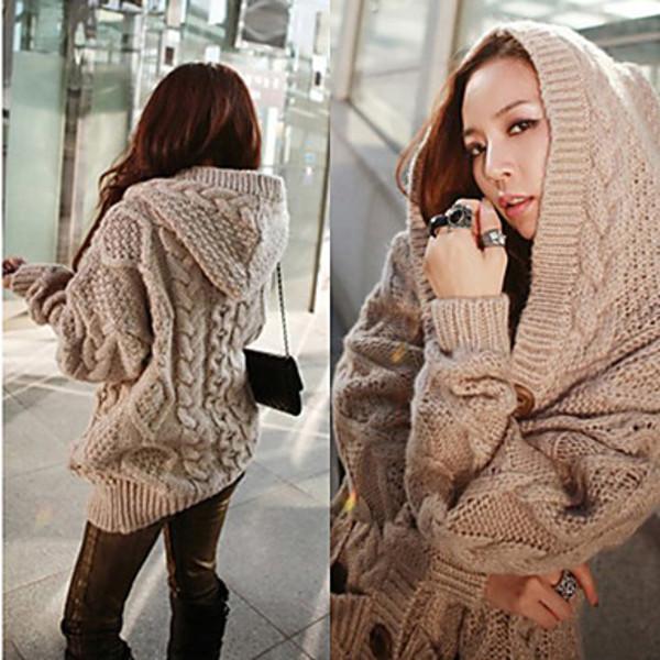 Crista - Hooded Knitted Cardigan