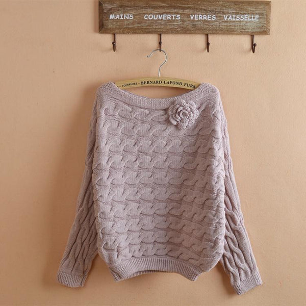Rose Knit Sweater Top