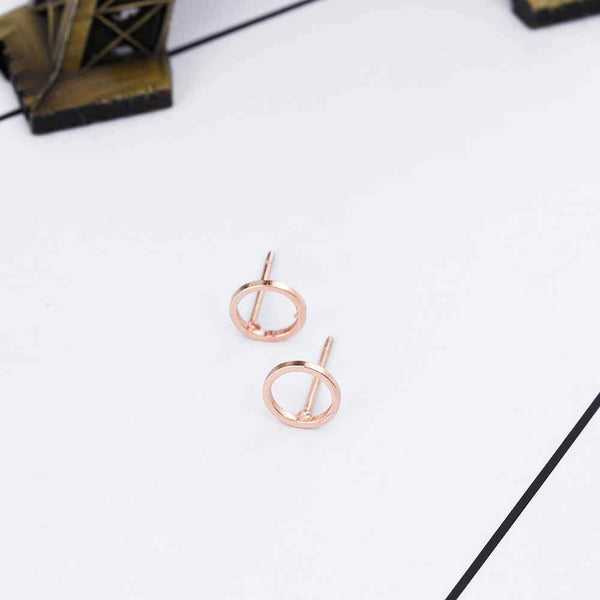Delicate Circle Stud Earrings