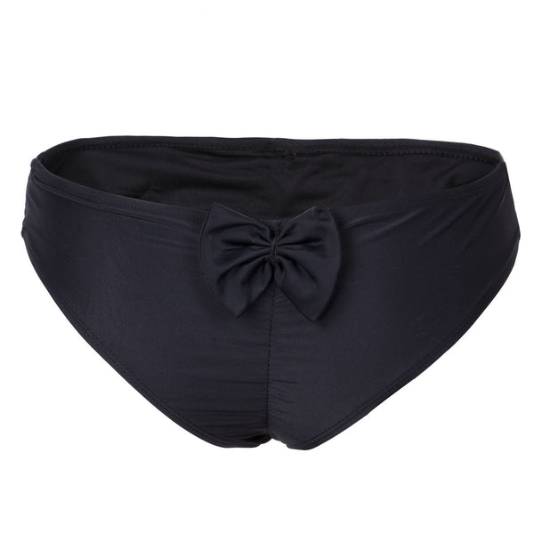 Zoe - Bow Tie Ruched Brazilian Bikini Bottom
