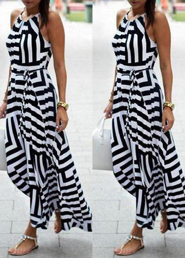 Striped Maxi Beach Dress