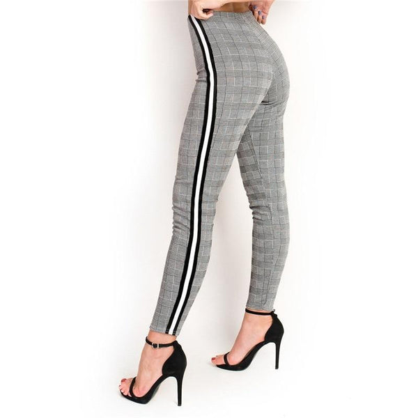 Rebecca - Elastic Side Strip Pants
