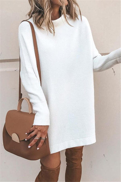 Eleanor - Long Sleeve Loose Fit Sweater Dress