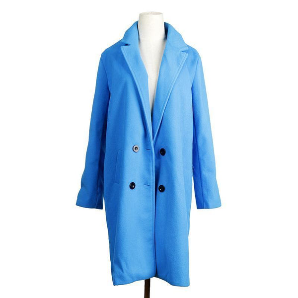 Sophia - Woolen Blend Long Overcoat