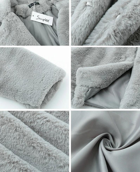 Amara - Plush Faux Fur Coat