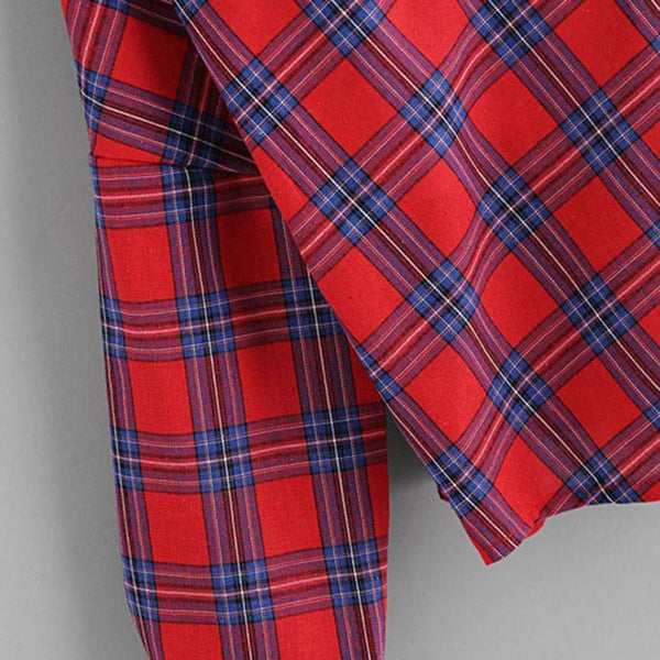 Piper - Plaid Layered Blouse