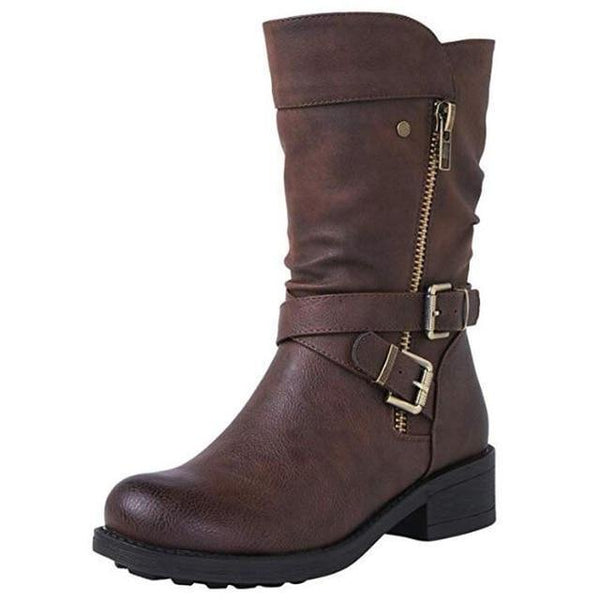 Ginny - Buckle Strap Winter Boots