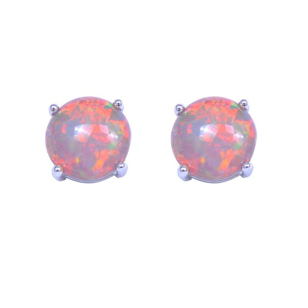 Timeless Fire Opal Earrings - 925 Sterling Silver
