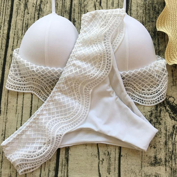 Angie - Crochet Trim Padded Bikini