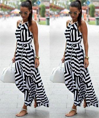 Striped Maxi Beach Dress