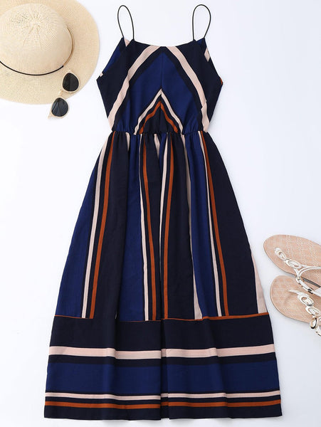 Azul Striped Midi Dress