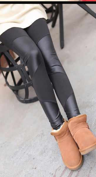 Sala - Leather Slash Leggings