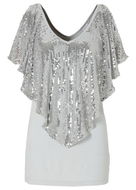 Milanese Sequin Shawl Blouse – Fray