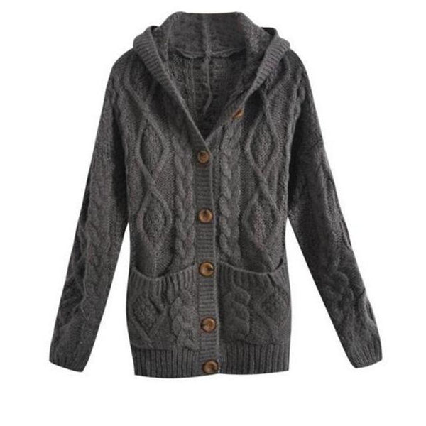 Crista - Hooded Knitted Cardigan