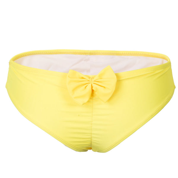 Zoe - Bow Tie Ruched Brazilian Bikini Bottom