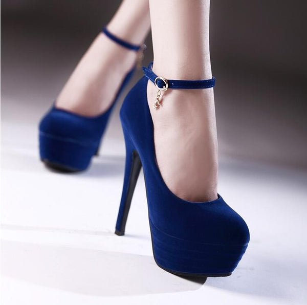 Ankle Strap Round Toe High Heels – Fray