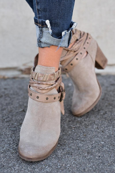Buckle Wrap Ankle Boots