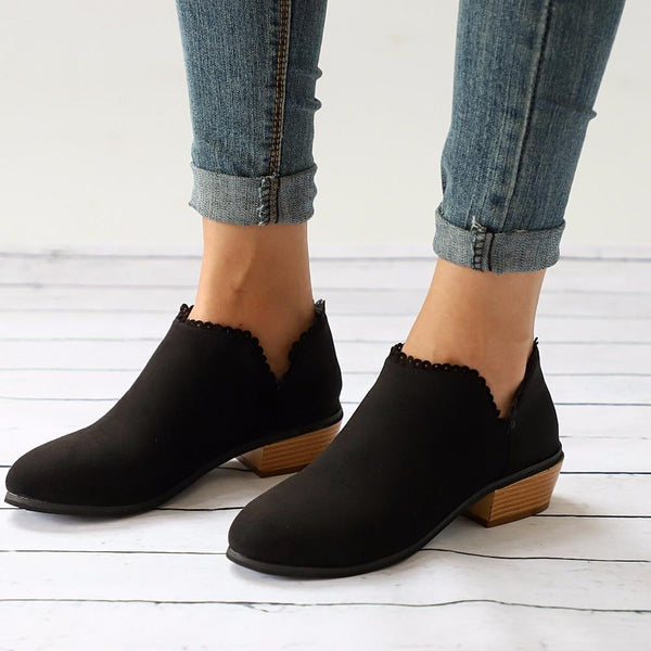 Low Heel Ankle Boots