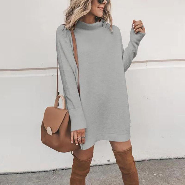 Eleanor - Long Sleeve Loose Fit Sweater Dress