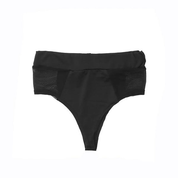Peyton - Mesh Patch High Waist Bikini Bottom