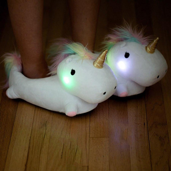 Smoko Unicorn Light Up Slippers